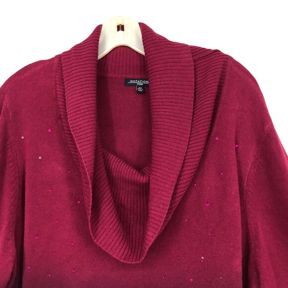 Women’s Plus Size Ombré Turtleneck Sweater w/Small Stones Scattered SZ 2X - Picture 2 of 7